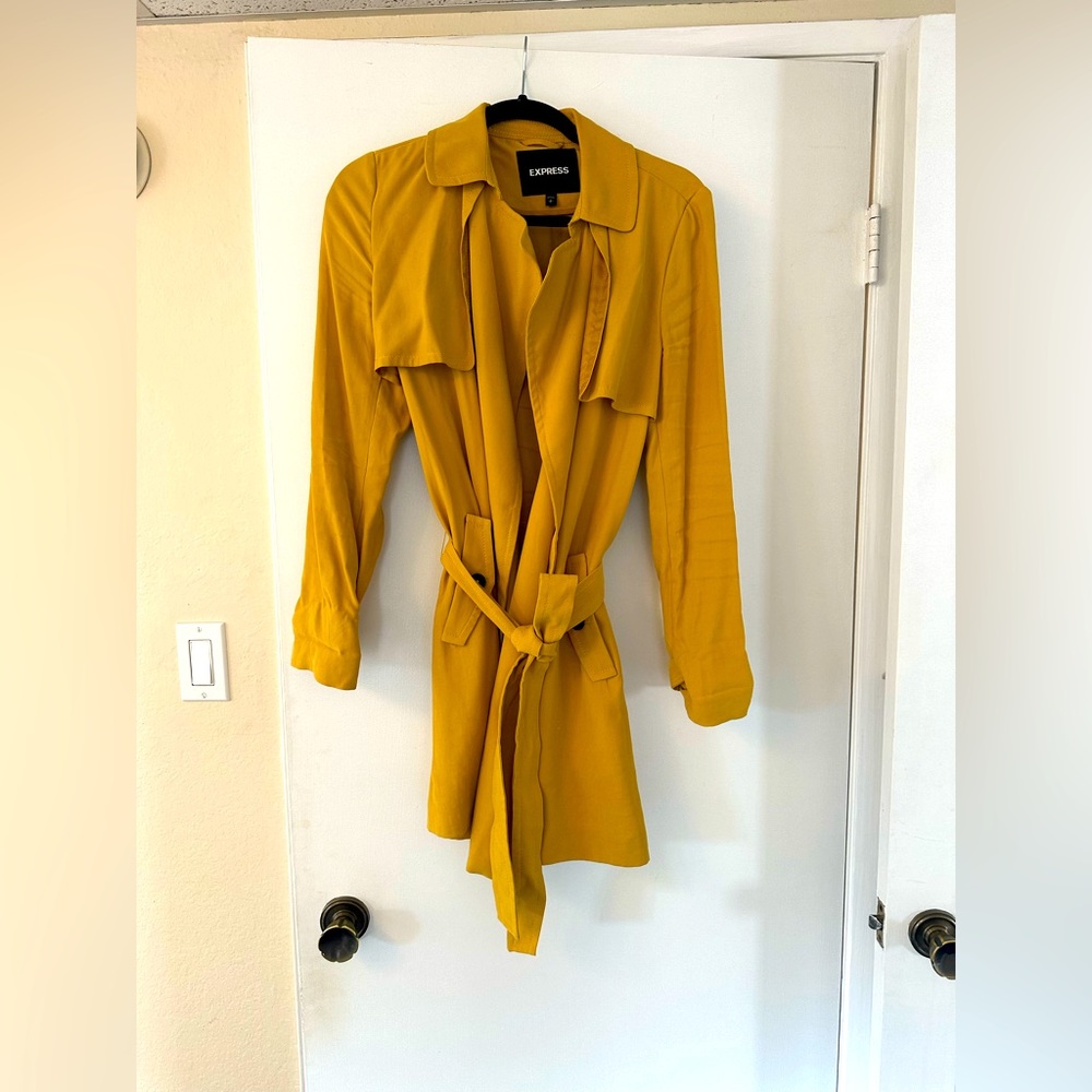 Express mustard yellow Trench coat